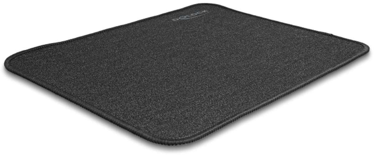 DELOCK muismat Glitzer-zwart 300 x 245 mm