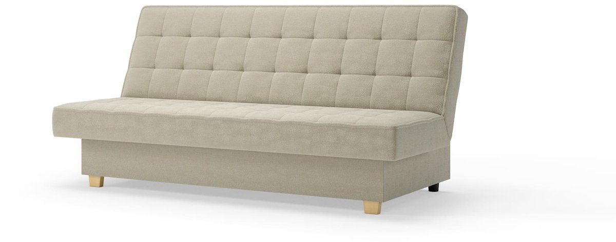 AJE Meubles B.V. Moderne 3-zits slaapbank met slaapfunctie en elegante crème kleur – Slaapbank Belfi - Crème (Twist 01)