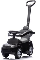 Land Rover Discovery 2-in-1 Loopauto 1 tot 3 jaar – Officieel Gelicentieerde Loopauto met Duwstang, Beschermbeugels & Voetsteun – Meegroei-auto met Opbergvak & Anti-slip Wielen – Zwart