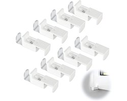8 stuks klemdragers bevestiging - Plissé reserveonderdelen set - Plissé Reserveonderdelen Set - Plissé reserveonderdelenset - klemdragers - Geplooide raamaccessoires