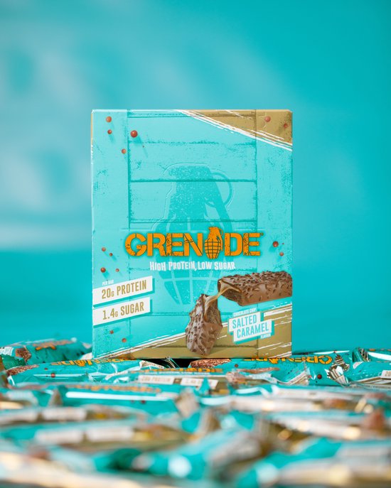 Grenade Protein Bar Chocolate Chip Salted Caramel 20g Protein - Doos 12x 60g - 720g - Eiwitrepen voor Twee Weken - Eiwitten voor Spieren - Sportvoeding - Tussendoortjes — afbeelding 2