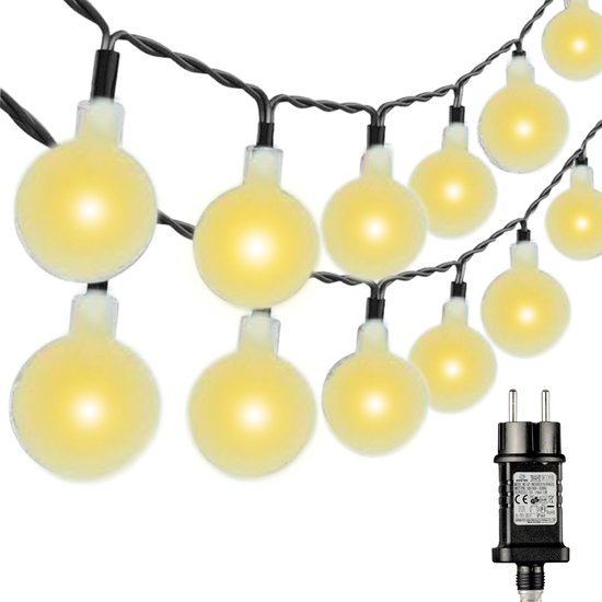 Foto: Jpro blurry 100 warm wit led lichtsnoer buiten op netstroom 15 meter tuinverlichting buiten lichtslinger waterdicht en energiezuinig 100 led lampen tuin verlichting met stekker 15 2m 2 5cm