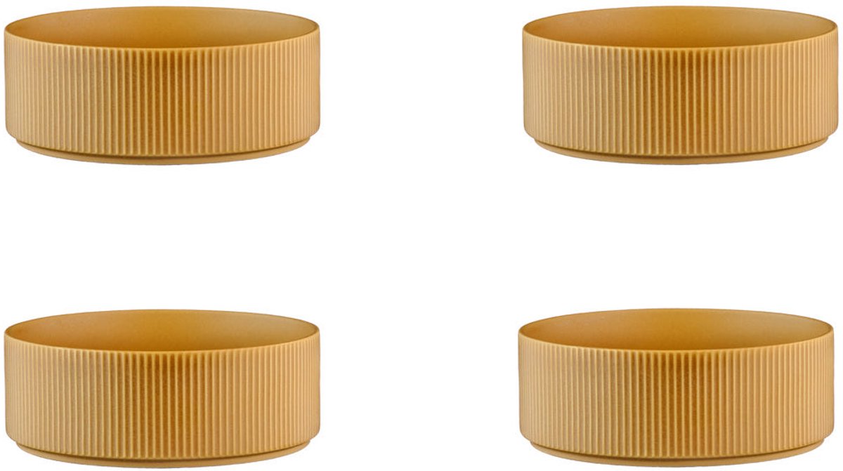 SCANDI kom Ø16,5cm - 4 stuks - Oker