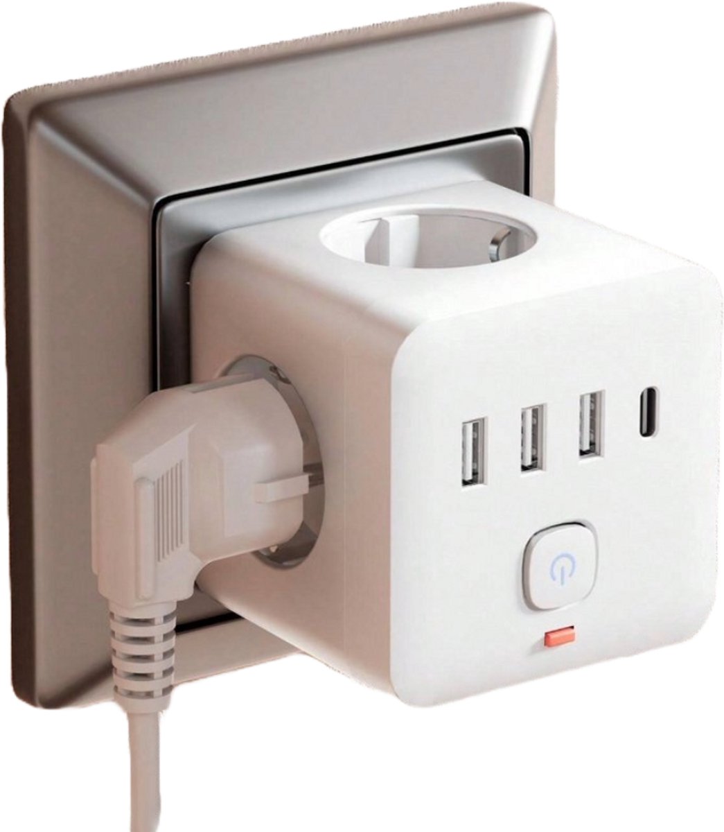 S&E 7-in-1 Compacte Stekkerdoos met USB & Type-C - Bol