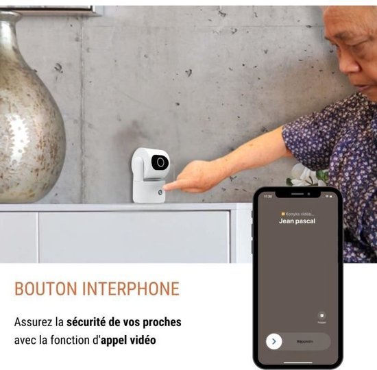 Bewakingscamera - KONYKS - CAMINI CARE 2 - Binnen - Wifi met sirene en video-oproepknop — afbeelding 3