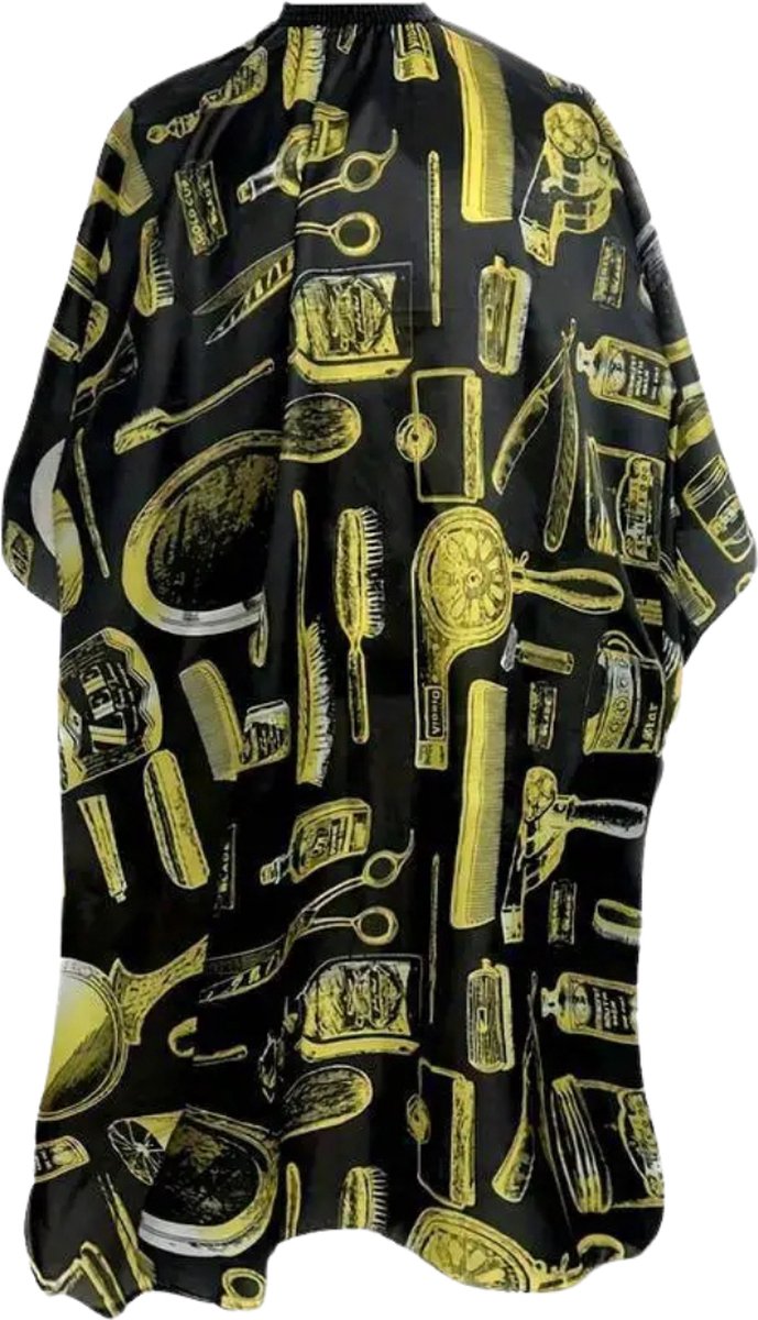 Bovista Baardschort - Beard Bib - Scheerschort - Baard Cape - Kappersmantel - Kapmantel - Goud