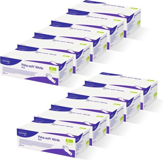 Peha-soft® | 10 x 150 maat M Nitrile handschoenen blauw | (7-8)