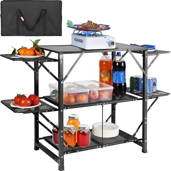 Outsunny Campingschrank Küchenbox tragbar mit Outsunny Campingschrank Küchenbox tragbar mit