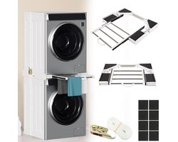 verbindingsframe Tussenbouwframe wasmachinekast uittrekbaar handdoekhouder droger verbindingsframe Wasmachine & Drogeraccessoires universele stapelset