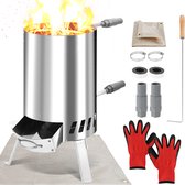 Zwembadverwarmer Zwembad 30x60cm met brandmat Zwembadverwarmer Zwembadverwarmer Zwemslang