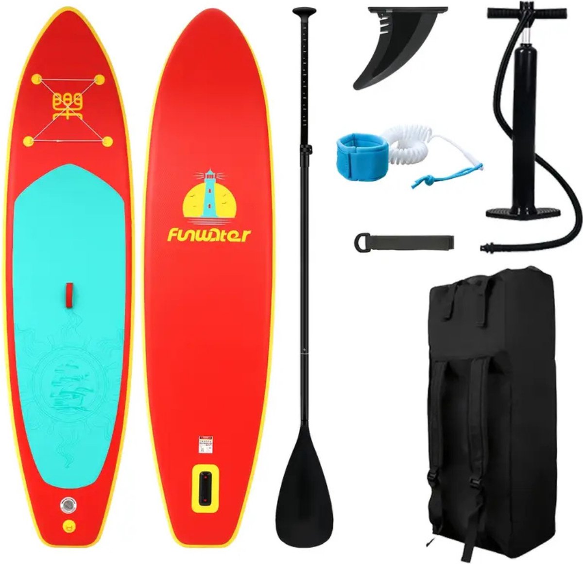 Livano Sup Board - Opblaasbaar - Supboard - Sup Boards - Paddle - Kayak - Rood - 350cm