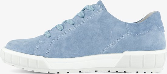 Hush Puppies suede dames sneakers lichtblauw - Maat 37 - Echt leer - Uitneembare zool