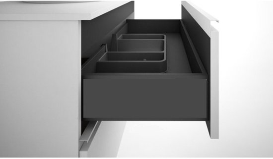 Adema Chaci Meuble bas de salle de bain - 120cm - 2 tiroirs - sans poignées - noyer (bois)