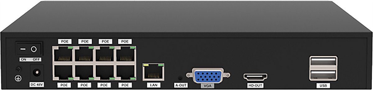 Foscam FN9108E-T4-2T Kit Beveiligingscamera Set - 4 Camera's - PoE - 2TB Geheugen - Nachtzicht 20m - 5MP - Zwart – foto 3