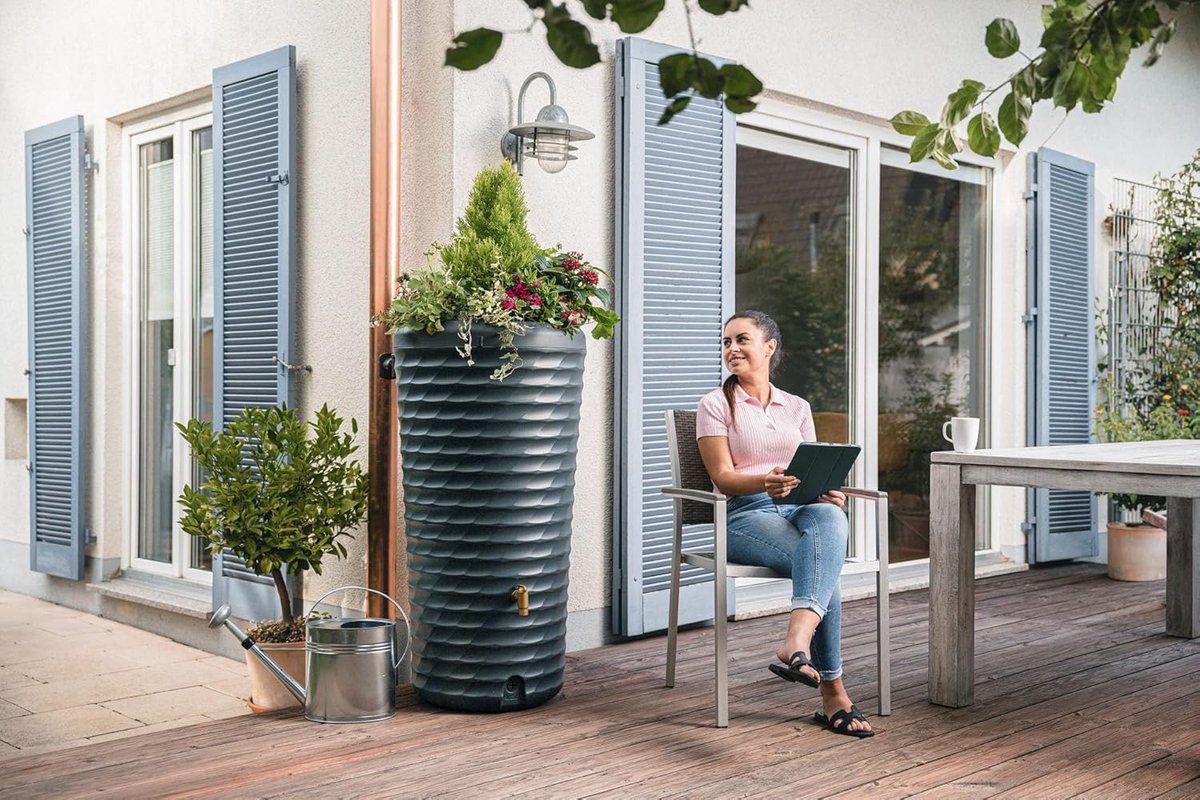 Garantia récupérateur d'eau Jolie 2 en 1 - 230 liter - avec jardinière et robinet
