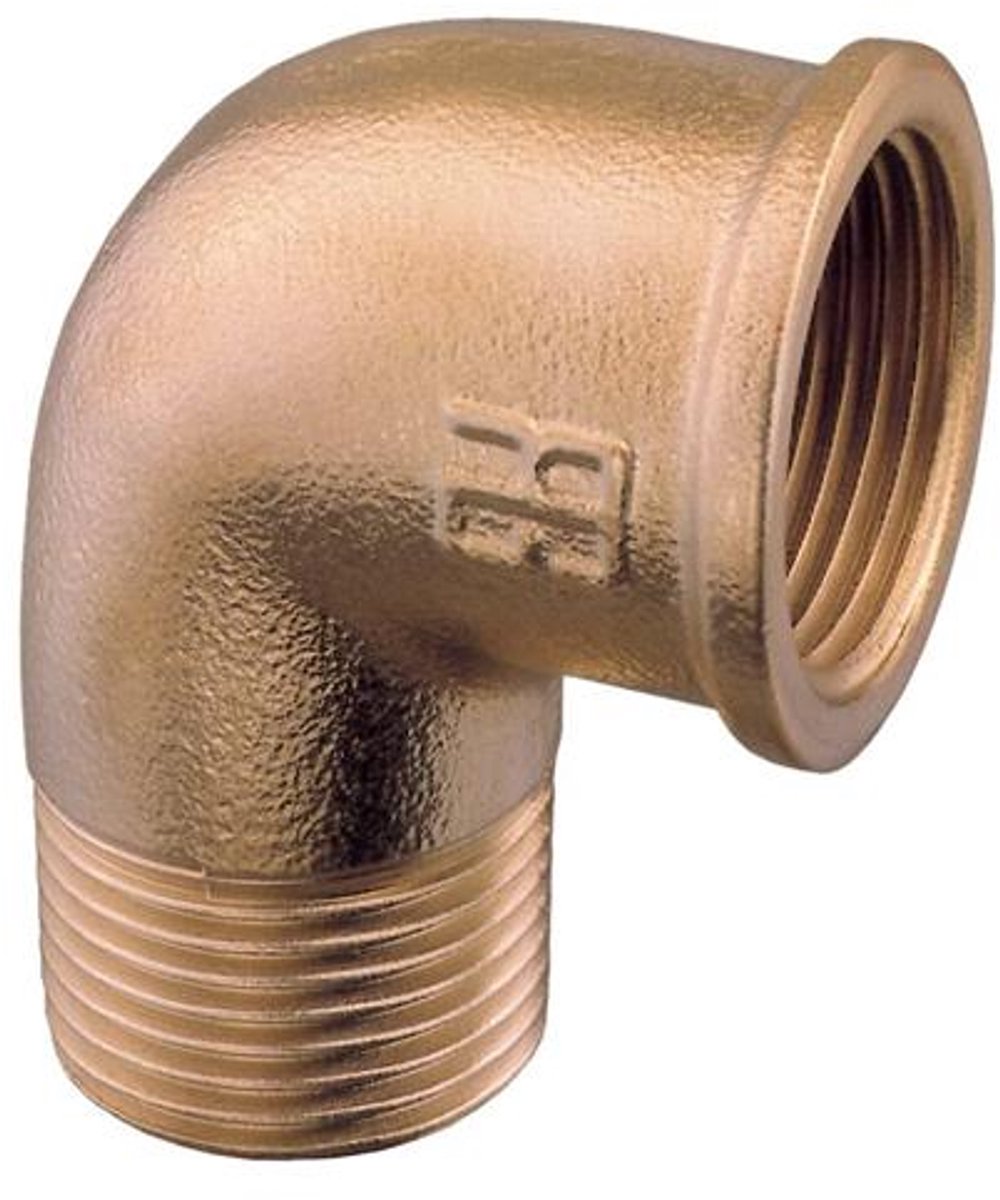 Guidi messing Knie 1-1/2" binnen-buiten