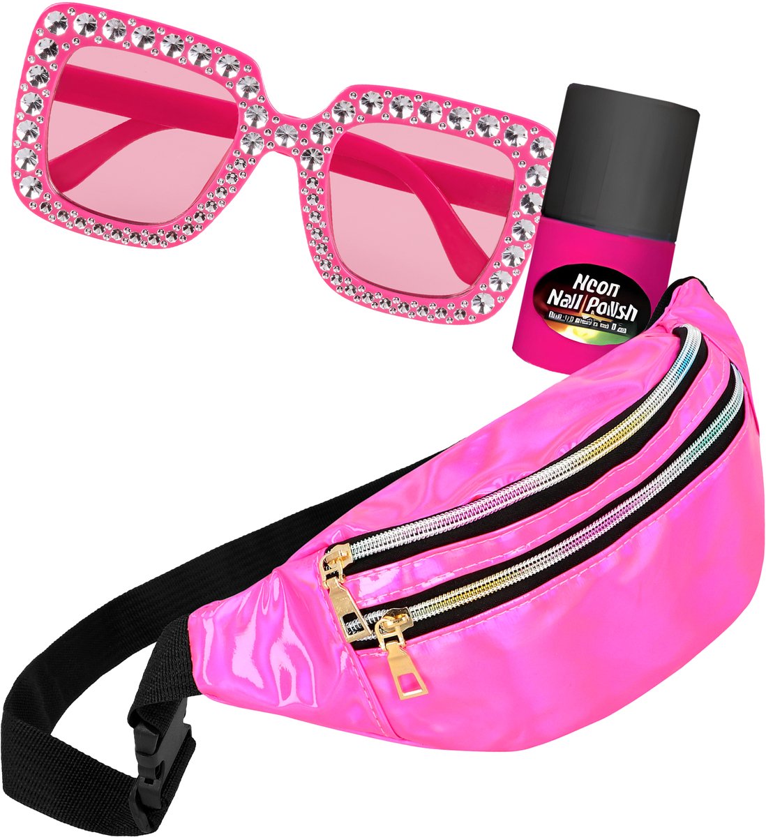 Vegaoo - Accessoireset voor volwassenen roze
