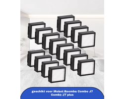 (16 stuks) vervangende filter geschikt voor iRobot Roomba Combo J7 Combo J7 plus robotstofzuiger HEPA-filter accessoireset 16 stuks (alleen voor Combo J7