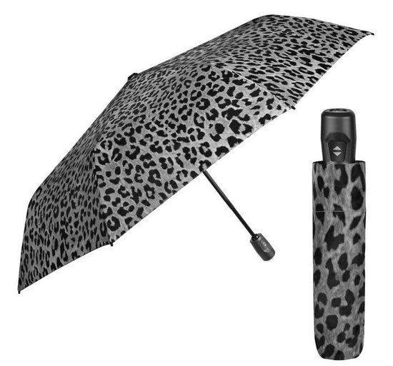 Perletti Maison Noir & Blanc contrôles pliant automatique Compact Femmes Parapluie 