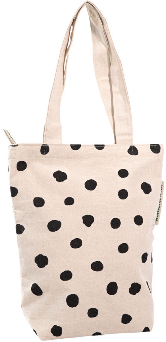 Tote Bag met ritssluiting - Spot On - Duurzaam - Gemaakt van gerecycled bedlinnen - Cadeau voor vrouw