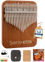 Sonodrum Kalimba "Sonolimba" avec 21 touches en do majeur en bois de corail. Piano à pouces incl. ensemble avec livre d'enregistrement, sac de protection, marteau d'accordage et plus encore. Instrument Kalimba pour Enfants et Adultes.
