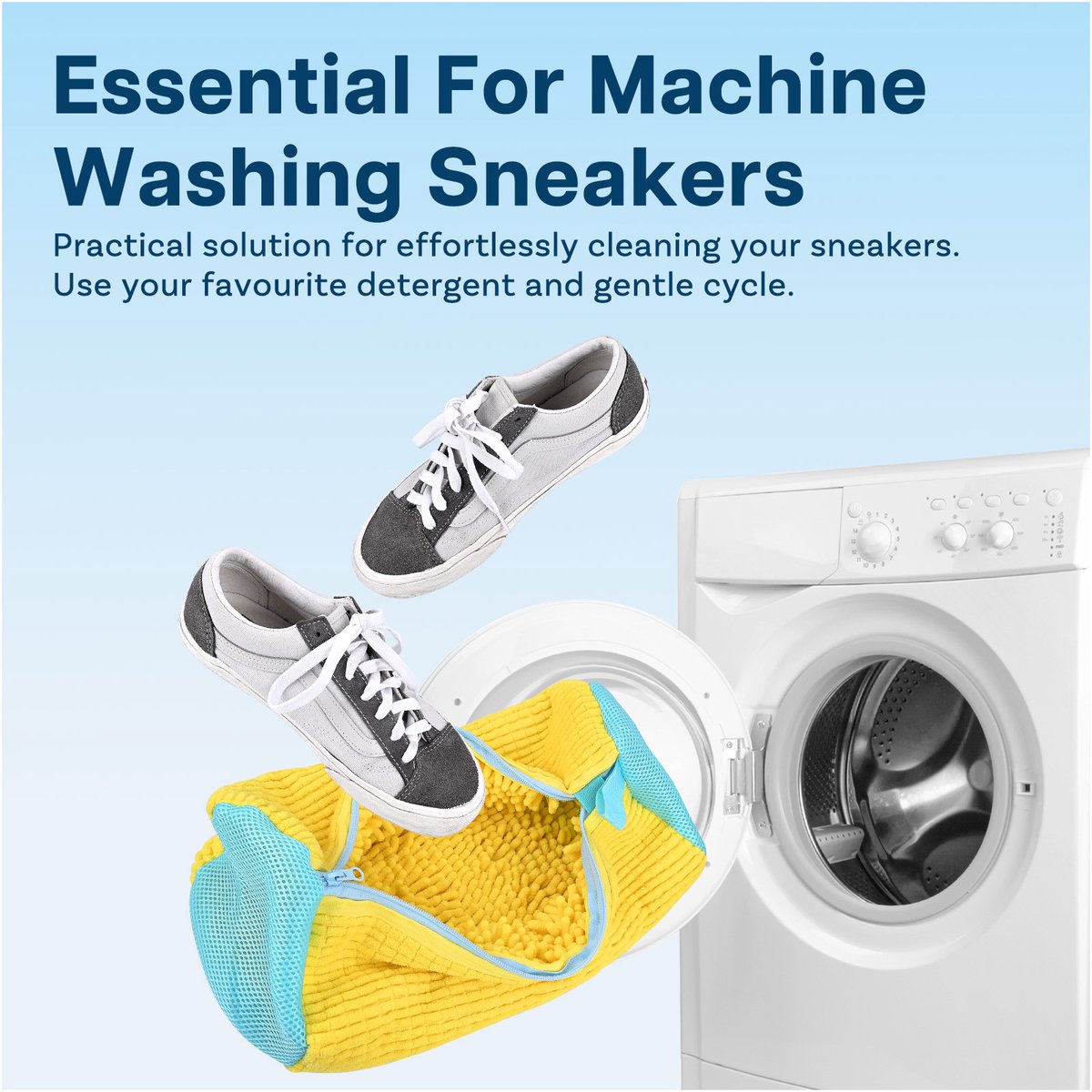 Schoenwaszak voor Wasmachine van MMOBIEL – 2 Stuks Waszakken voor Sneakers met 2 Paar Schoenspanners - Herbruikbare Schoenpoetszak met Rits voor Wasmachine - Schoenwaszak voor Sport, Witte Schoenen — afbeelding 2