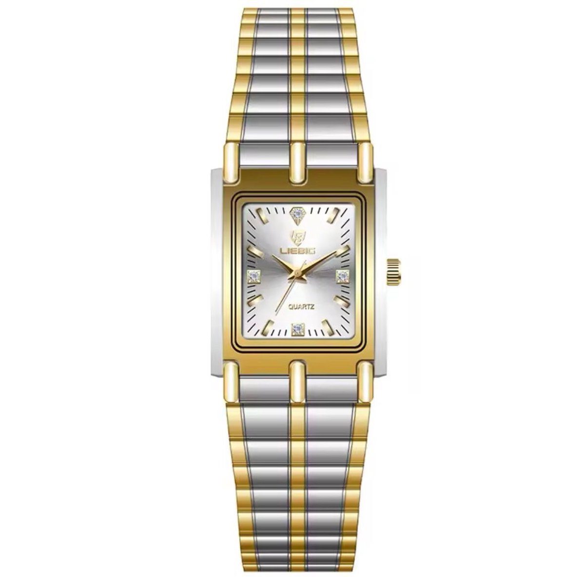 Liebig - Luxe Dameshorloge - Polshorloge - Cadeau - Horloge - Geschenkdoos - Zilver Goud - Luxe Doos