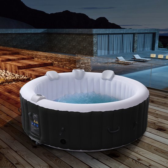 AREBOS Hottub voor Innen en Buiten - 6 Persoons - 130 Luchtstralen - 208 cm - 1000L - Opblaasbaar Bubbelbad Massage