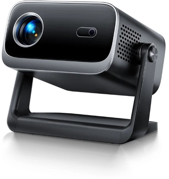 Mini Beamer - Projector - Digitale projector - 145° verstelbare standaard Miniprojector met WiFi en Bluetooth - 1080P - 18000 lumen - Draagbare projector - Autofocus - Schermschaal 16:09 - Compatibel met HDMI, Stroom, USB - Zwart
