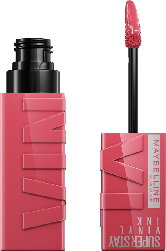Maybelline New York SuperStay Vinyl Ink Longwear Liquid Lipstick - 160 Sultry - vloeibare lippenstift - voor een schitterende glans en intense kleur - blijft tot wel 16 uur zitten - geeft niet af - roze