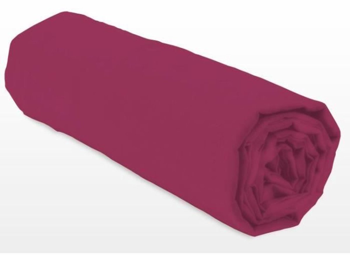 Hoeslaken - LOVELY HOME - LH71609 - 140 x 190 + 35 cm - Fuchsia