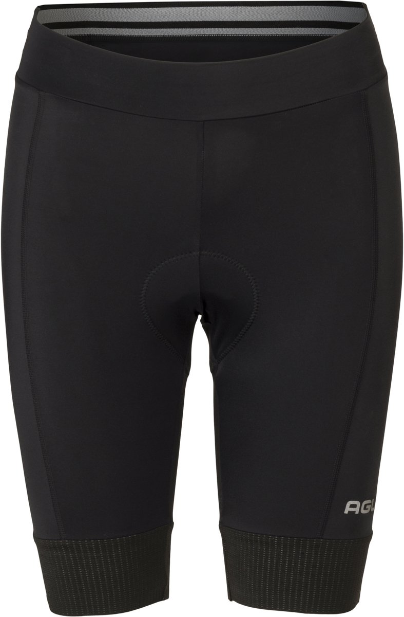 AGU Essential - Fietsbroek - Dames - Wielrenbroek - Zwart - L - Comfortabele elastische tailleband - Elastische manchetten - Reflecterende details