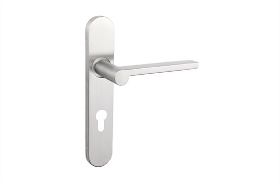 Lavuzo deurkruk Caserta RVS met afgerond schild PC72 | Per set