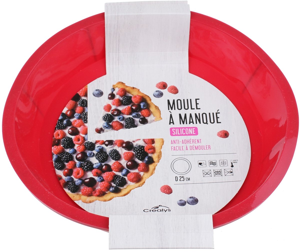 CREALYS - CREALYS RONDE TAARTVORM SILICONE 25X4.5CM - 513010