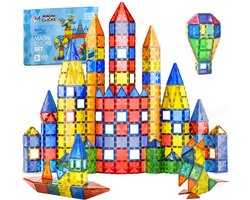MagniClicks Magnetic Tiles 100 stuks - Montessori magnetisch speelgoed - Bouwblokken