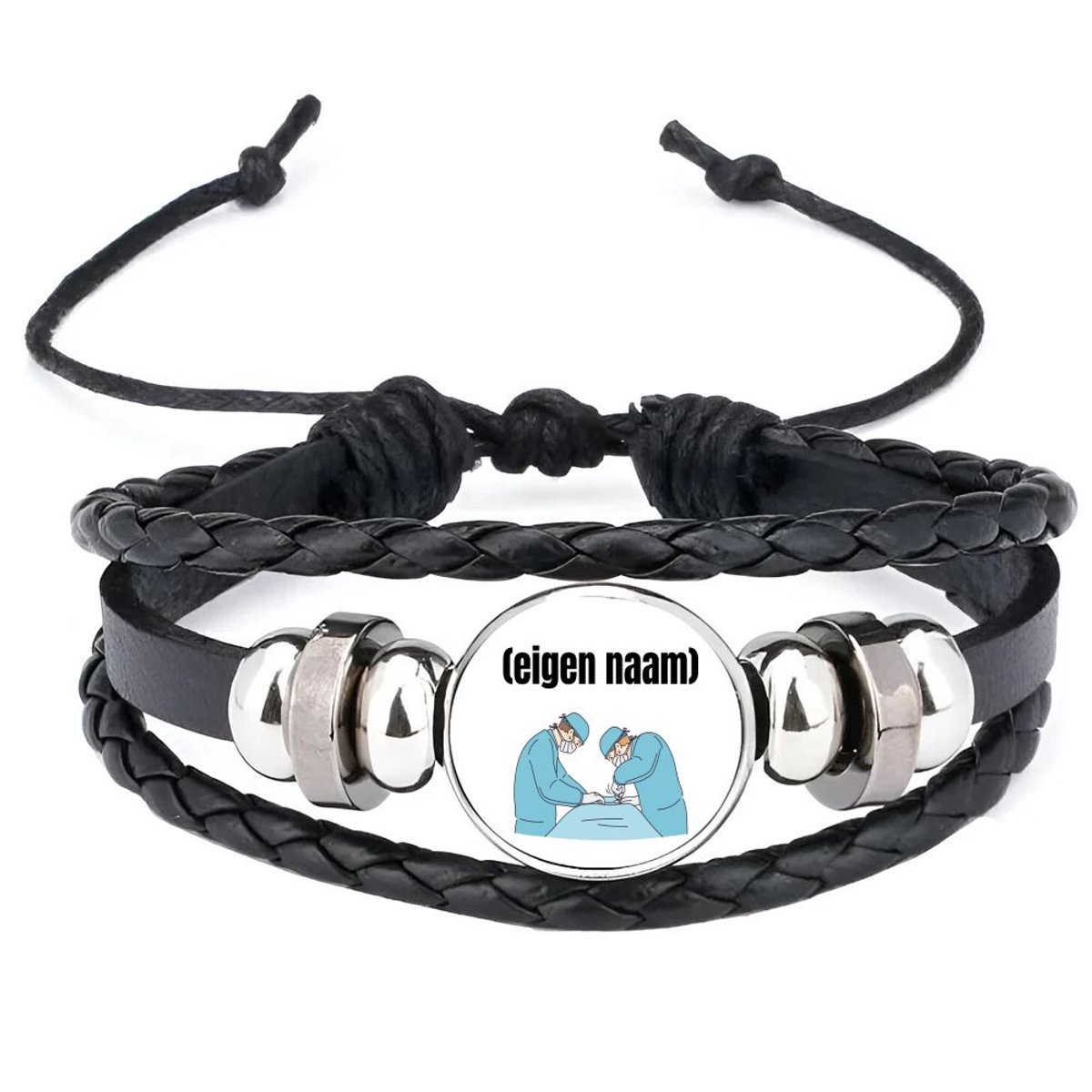Akyol - chirurgen met eigen naam armband zwart - Chirurg - patiënten/doktoren - collega's - verjaardag - afscheidscadeau - geschenk - kado