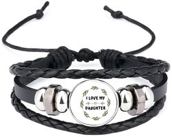 Akyol - i love my daughter armband zwart - Dochter - liefste dochter - verjaardag - cadeautje voor dochter - dochter artikelen - kado - geschenk