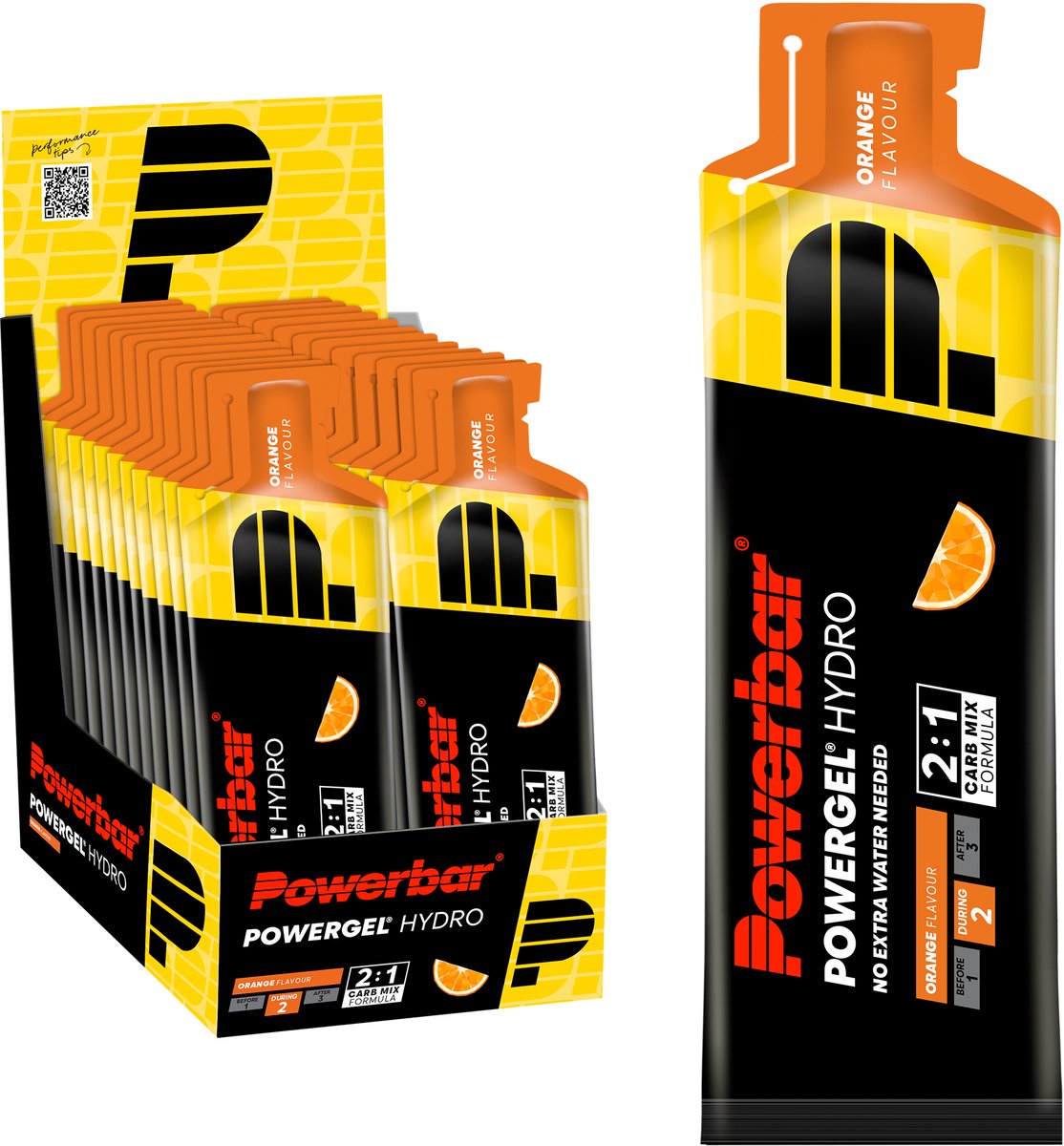 Goedkoopste Powerbar Energiegels | Powergel Hydro | Orange 24x67ml