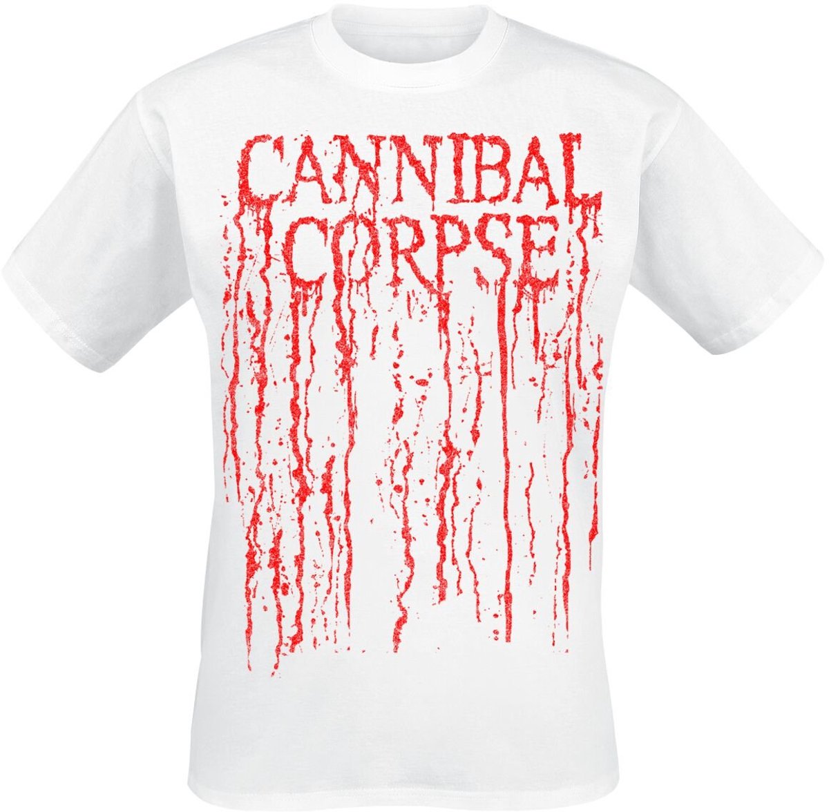 Cannibal Corpse Logo Drip Heren T-shirt - wit - XXL