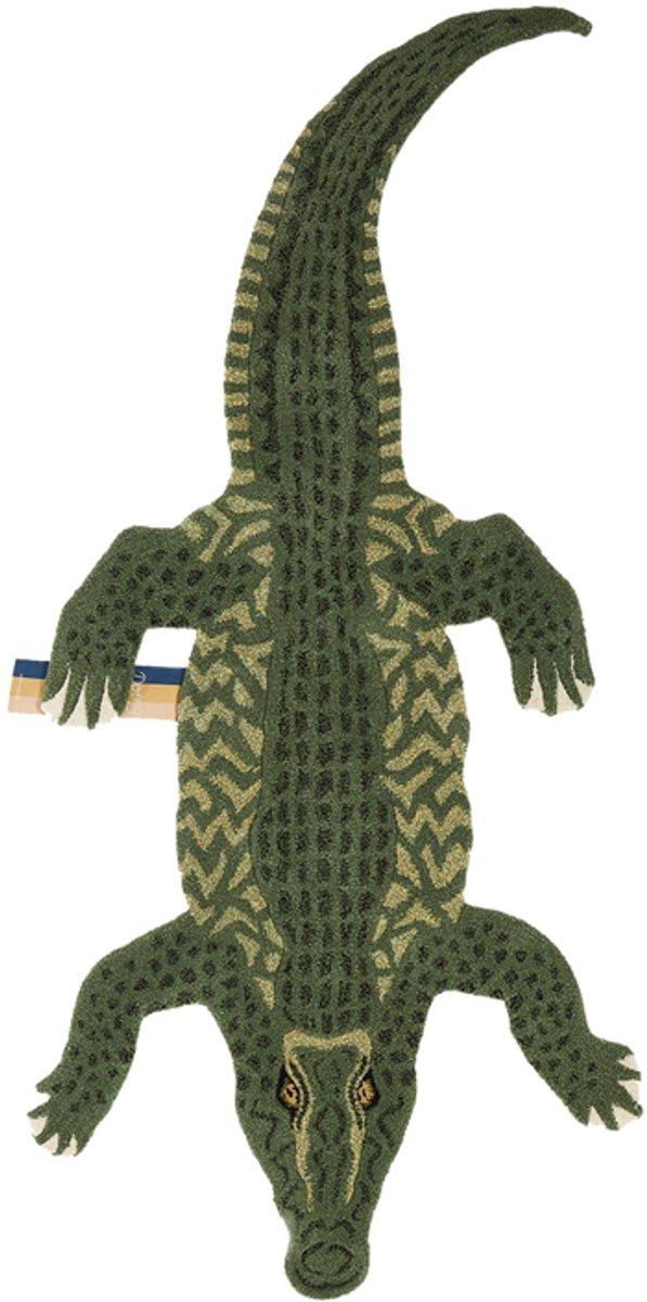 Doing Goods Coolio Crocodile Rug Large - Green