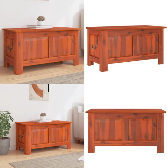 Opbergkist met wielen ALTA 73x39,5x44 cm massief grenenhout wit kopen