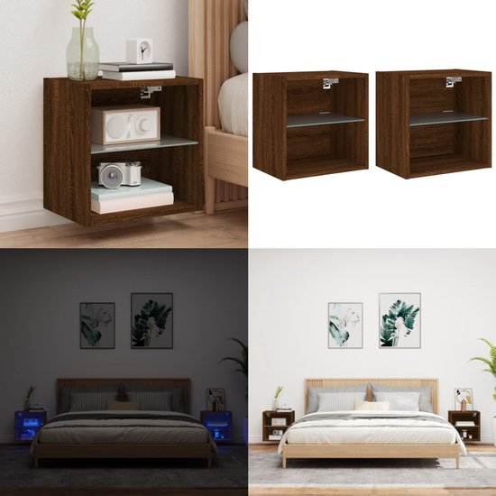 vidaXL Nachtkastje 2 pcs Wit 43 x 34,5 x 47 cm Bewerkt hout