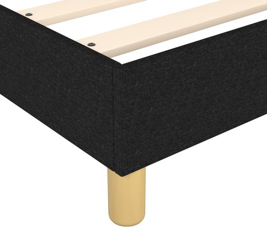 vidaXL Boxspring met matras stof zwart 90x200 cm - Boxspring - Boxsprings - Bed - Slaapmeubel
