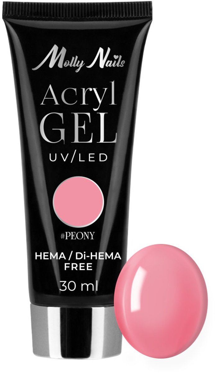 Goedkoopste Acrylgel Molly Nails Peony 30ml Hema/DiHema vrij - gelnagels - gel - acrylgel - polygel - nagels - manicure - nagelverzorging - nagelstyliste - buildergel - builder - uv / led - opbouwnagels - 30ml - Caramdia