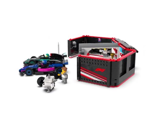 Garage LEGO City F1 avec voitures Mercedes-AMG et Alpine - 60444