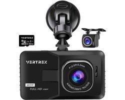 VERTREX Dashcam voor Auto 1080P Full HD - Voor en Achter - Dash cams - Nachtvisie - G-Sensor - 170° Wijdhoeklens - 3,0 VERTREX Dashcam voor Auto 1080P Full HD - Voor en Achter - Dash cams - Nachtvisie - G-Sensor - 170° Wijdhoeklens - 3,0