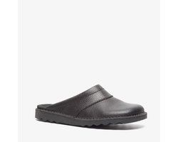 Natuform leren heren pantoffels - Zwart - Sloffen - Maat 43