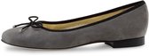 Werner Kern Jane Ballerina Schoenen Dames - Ballerina's donkergrijs/zwart - Klassieke instappers - Met sierstrikje - Hoge kwaliteit suède en leer - Ballet flats - Werner Kern Ballerinas - Grijs - 37.5