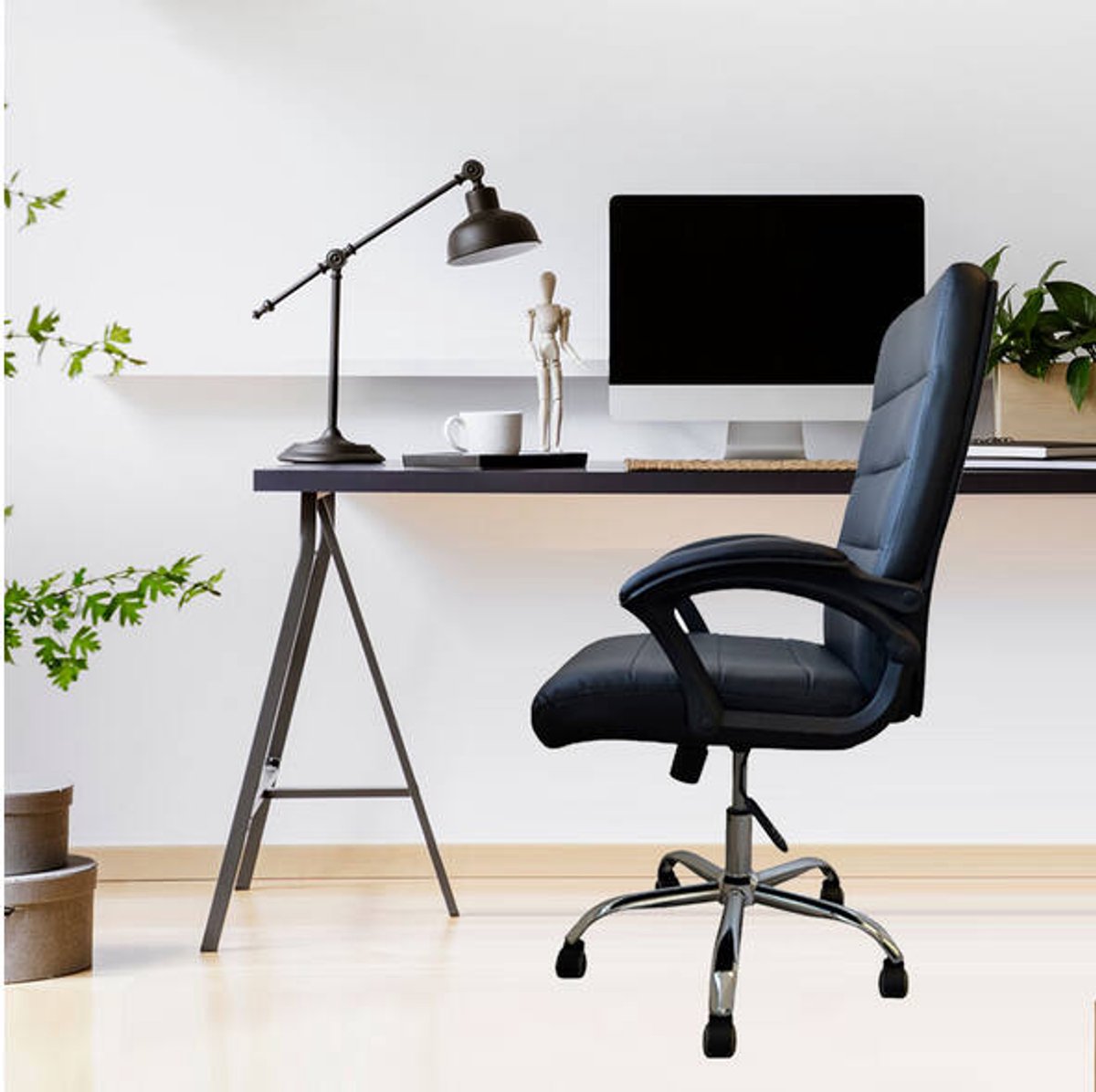 BRASQ Deluxe OC600 Ergonomische Bureaustoel Kunstleer - afbeelding 3