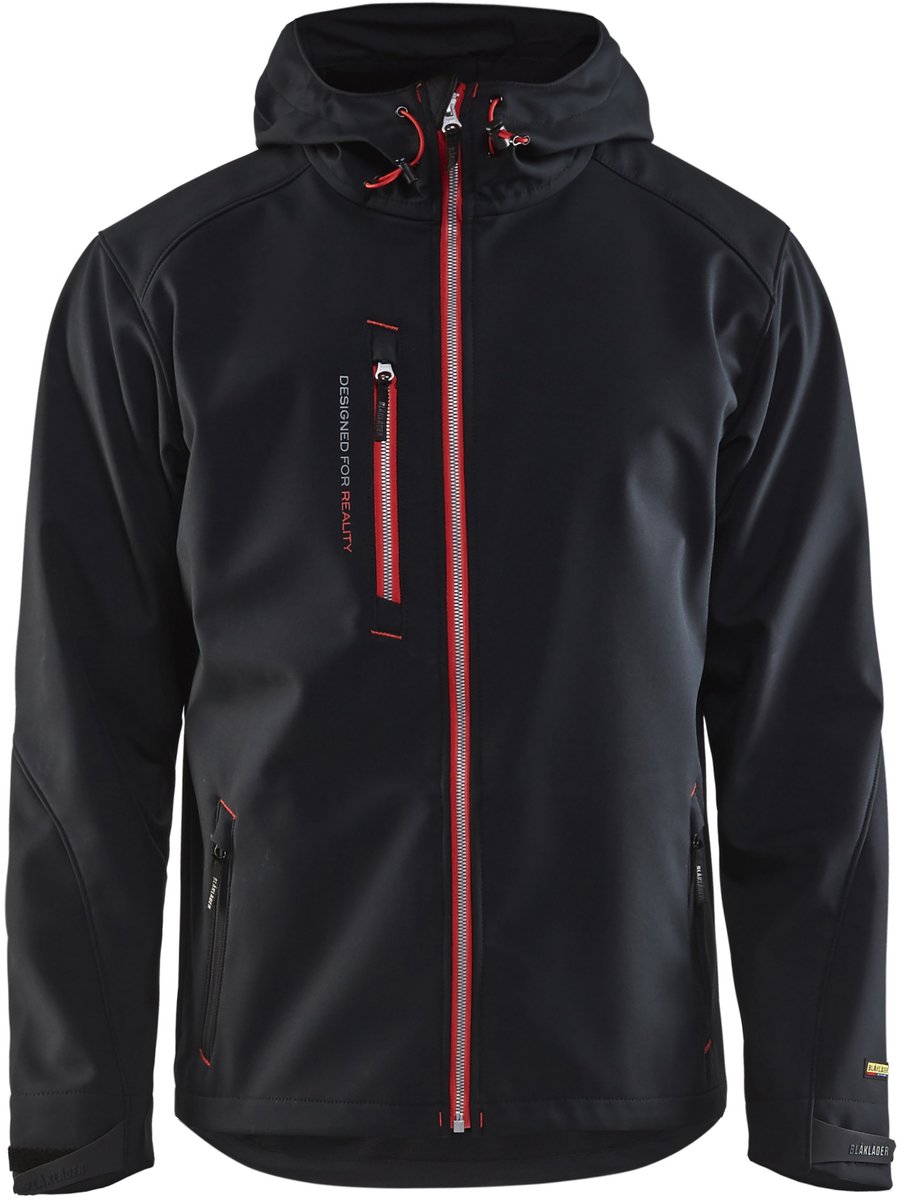 Blåkläder 4949-2517 Softshell Jack Zwart/Rood maat 4XL